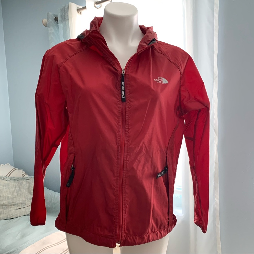 Red The North Face light jacket Boys size L
